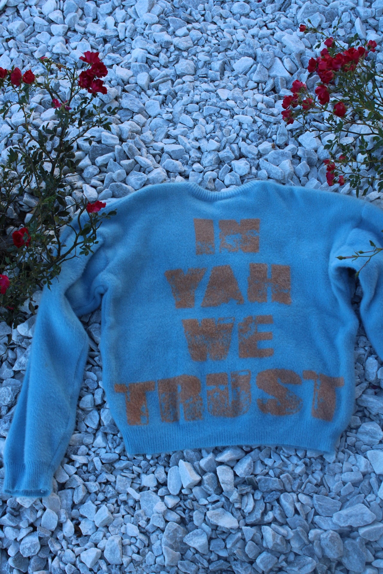 Trust Yahweh Mohair Sweater- Blue